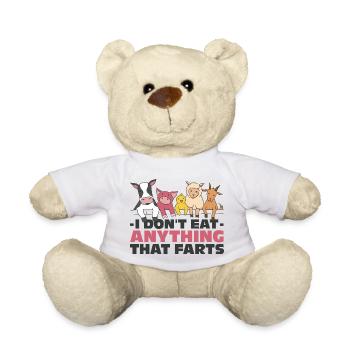 Humour végan amusant - Nounours - blanc - Devant