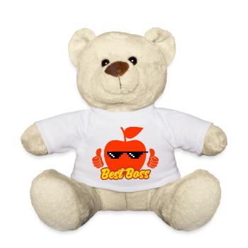 Apple Picking The Best Bos Best Bo Ever Manager - Teddy Bear - white - Front