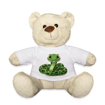 Serpent de dessin animé mignon - Nounours - blanc - Devant