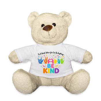 Sei freundlich Gebärdensprache inklusiv - Teddy - Weiß - Vorne