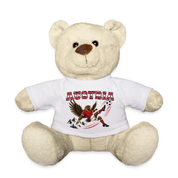 Austria Football Eagle Alps Fan Sport Retro - Teddy Bear - white - Front
