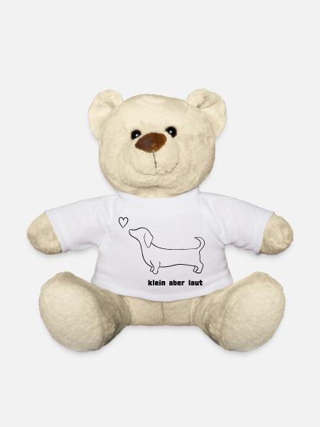 Dackel, klein aber laut - Teddy - Weiß