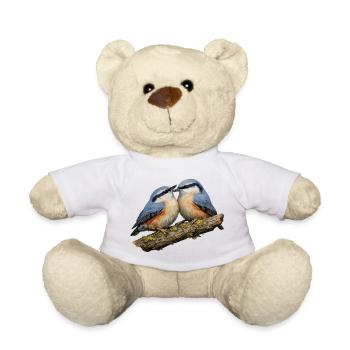 Zwei Kleiber auf dem Ast - Teddy - Weiß - Vorne