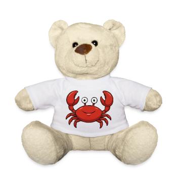 Fröhlicher Cartoon-Krabbe Design - Teddy - Weiß - Vorne