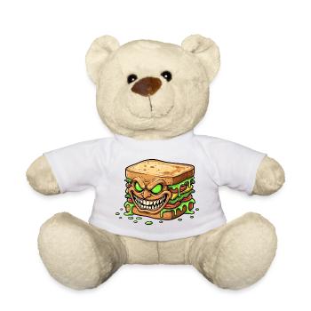 Spooky Sandwich Monster - Teddy Bear - white - Front