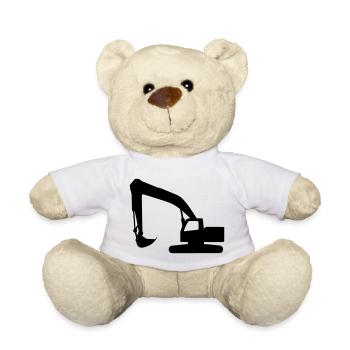 Excavator Power – Construction Life - Teddy Bear - white - Front