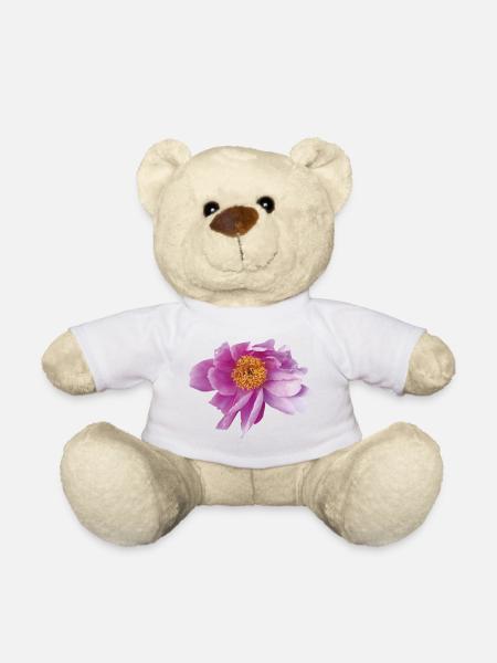 Peony_Dancing_in_Wind - Teddy Bear - white