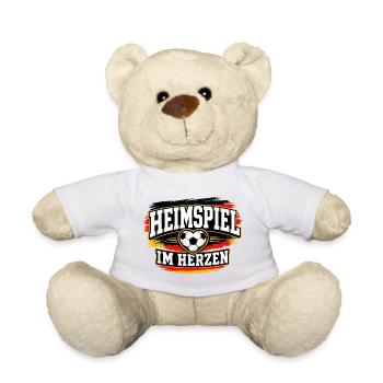 Heimspiel im Herzen Fussball Länderspiel - Teddy - Weiß - Vorne