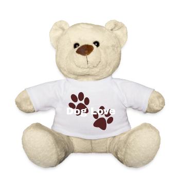 Dog Love – Paws Pair - Teddy Bear - white - Front