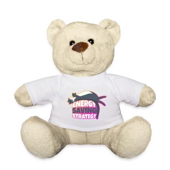 Energy Saving Strategy Cat - Teddy Bear - white - Front