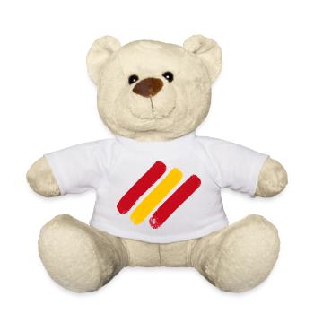 Spain - Flag Stripes - Teddy Bear - white - Front
