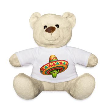 Kaktus Sombrero Fiesta - Teddy - Weiß - Vorne