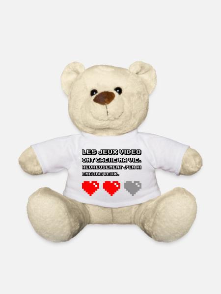 Les jeux vidéo ont gâché ma vie - Nounours - blanc