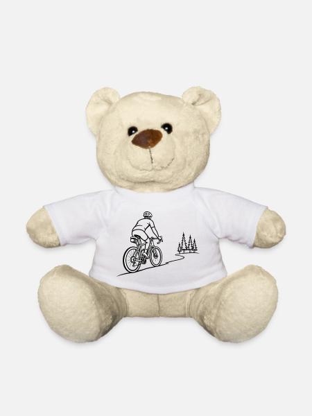 Waldaufstieg auf Radweg - Teddy - Weiß