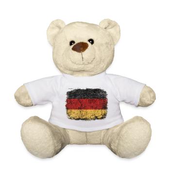Drapeau allemand - Vintage Designe - Nounours - blanc - Devant