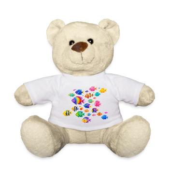 Bunte Tropenfische Illustration - Teddy - Weiß - Vorne