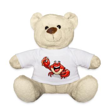 Krebs Lachend - Teddy - Weiß - Vorne
