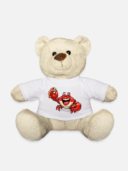 Krebs Lachend - Teddy - Weiß