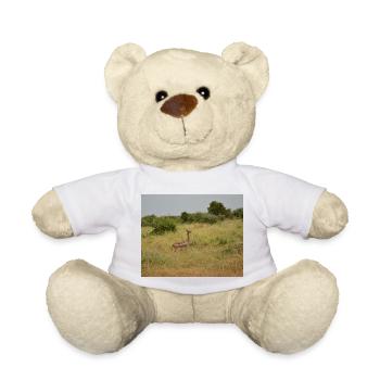 Cerfs dans l’herbe de la steppe - Nounours - blanc - Devant