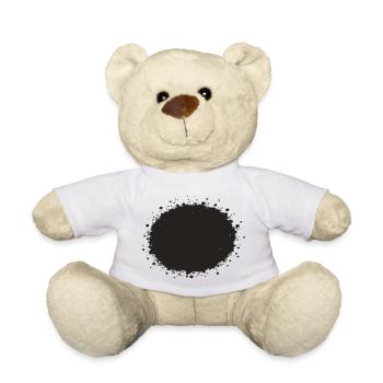Grunge Ink Splatter Circle Stamp Vintage Texture S - Teddy - Weiß - Vorne