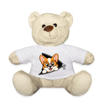 Corgi Hund Reißverschluss - Teddy - Weiß - Vorne
