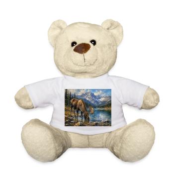 Alpen-Elch am Bergsee - Teddy - Weiß - Vorne