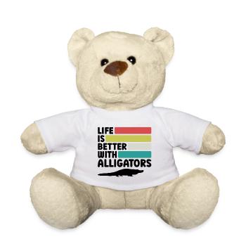 Alligator Retro Reptilienfan - Teddy - Weiß - Vorne