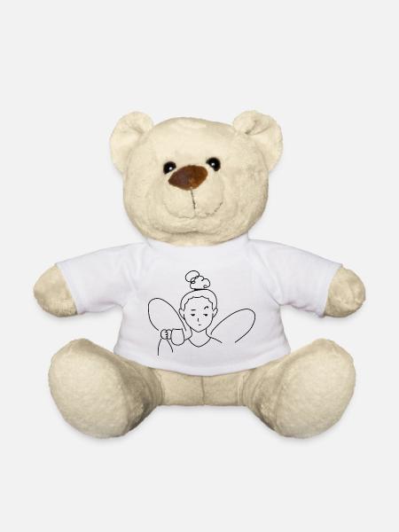 Annoyed Coffee Fairy, T-Shirt for Fantasy Lovers - Teddy - Weiß