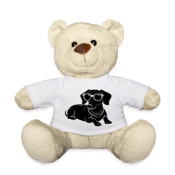 Dachshund Weiner Hunde-Lege-Sonnenbrille - Teddy - Weiß - Vorne