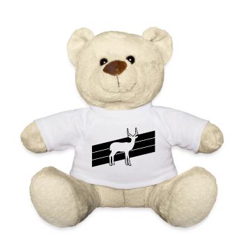 Antelope Silhouette - Teddy Bear - white - Front