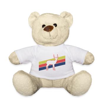 Antilope Retro Streifen – Safari Wildtier - Teddy - Weiß - Vorne