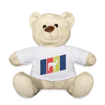 Antelope Silhouette Africa - Teddy Bear - white - Front