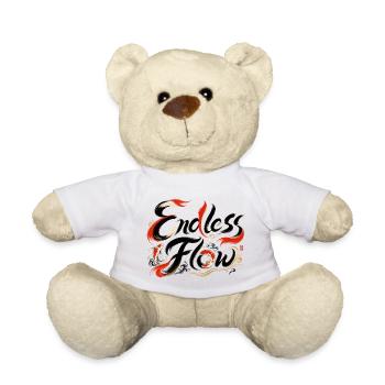 Endless Flow | Japanische Zen Kunst - Teddy - Weiß - Vorne