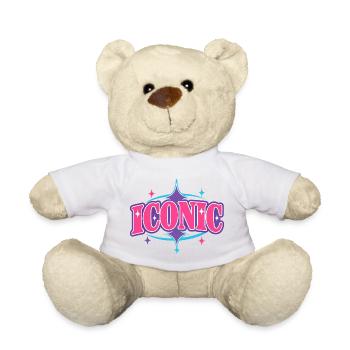 Iconic – Chunky Y2K Retro Serif Statement Vector - Teddy Bear - white - Front