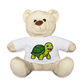 Pixel Turtle Adventure - Teddy Bear - white - Front