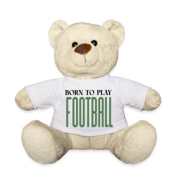 Elongated Football Glyphs - Teddy Bear - white - Front