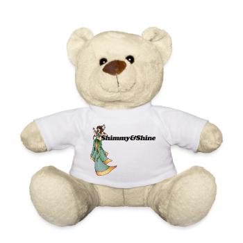 Shimmy Goddess in Green - Teddy Bear - white - Front