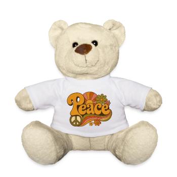 peace - Teddy Bear - white - Front