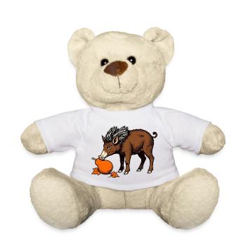 Wildschwein an der Birne - Teddy - Weiß - Vorne