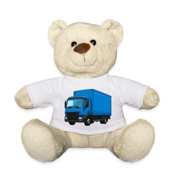Blauer LKW Kraftvoller Transporter - Teddy - Weiß - Vorne