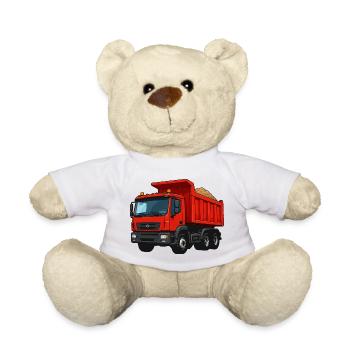 Roter Kipplader Cartoon-Design - Teddy - Weiß - Vorne