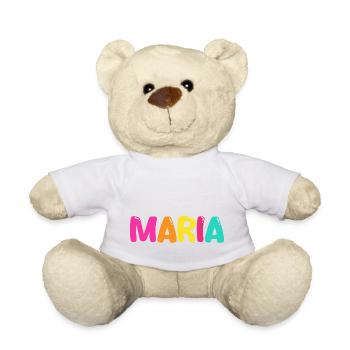 Nom - Marie - Nounours - blanc - Devant