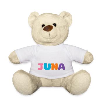 Name - Juna - Teddy Bear - white - Front