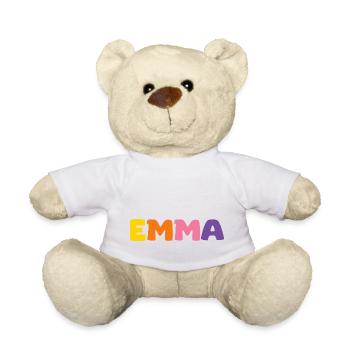 Name - Emma - Teddy Bear - white - Front