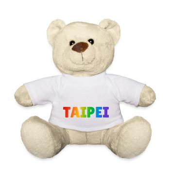TAIPEI TAIWAN arc-en-ciel LGBTQ gay pride - Nounours - blanc - Devant