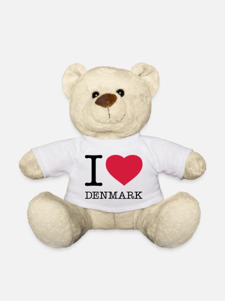 I LOVE DENMARK Dänemark - Teddy - Weiß