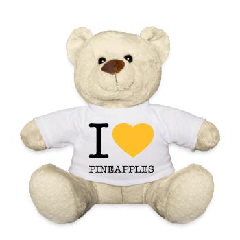 I LOVE PINEAPPLES Ananas - Teddy - Weiß - Vorne