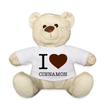 I LOVE CINNAMON Zimt - Teddy - Weiß - Vorne