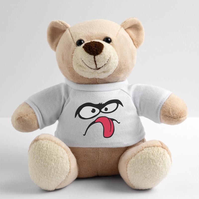 Sourcils épais Visage comique Langue Sortir Nounours