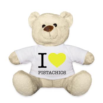 J’AIME LES PISTACHES Pistazien - Nounours - blanc - Devant